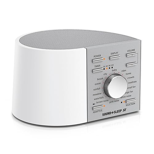 Adaptive Sound Technologies Sound+Sleep SE Noise Machine — Non‑Looping Nature Sounds, Timer & Headphone Jack