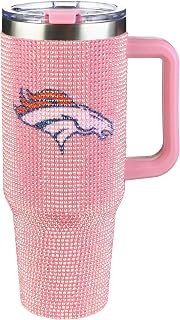 The Memory Company Officially Licensed NFL Game Day Tumbler - 40oz Stainless Steel Double-Wall Insulated Team Color Bling Cup with Team Logo, NFL Licensed Sports Travel Mug with Lid & Straw