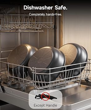 JEETEE 19pcs Pots and Pans Set Non Stick with Detachable Handle Black