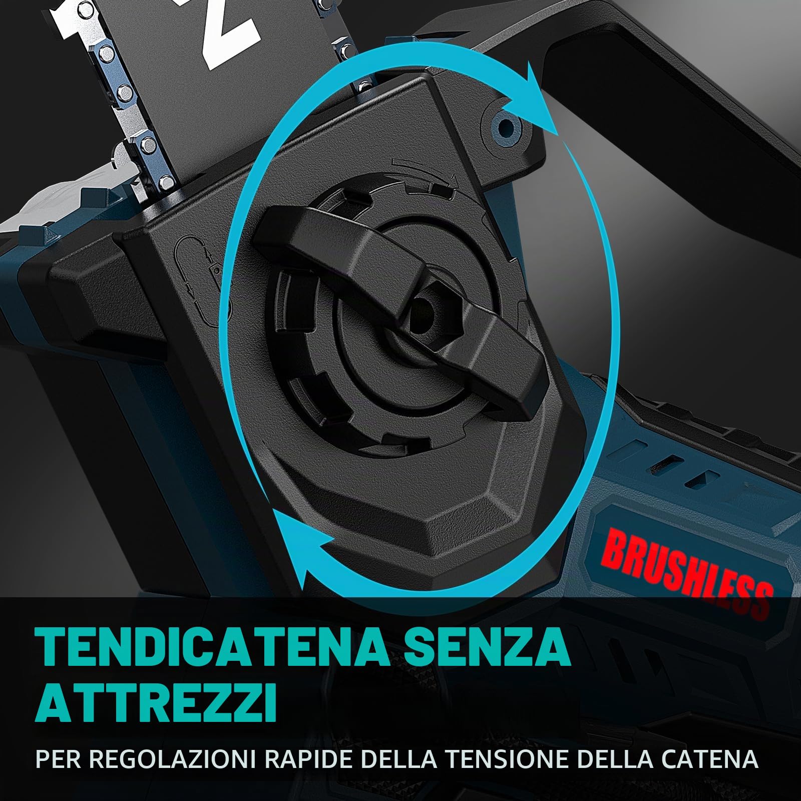 Motosega da 20 cm per batteria Bosch 18V GBA, auto-oliatore, motosega senza fili per potatura senza spazzole da 15 e 20 cm, motosega a batteria mini per taglio del legno, potatura degli alberi (solo