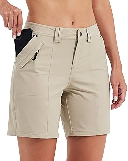 Willit Women's Golf Hiking Shorts 7" Quick Dry Athletic Shorts Casual Summer Shorts with Pockets Water Resistant