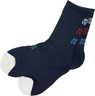 [シナコバ] ソックス メンズ 25～27cm 底パイル メッシュ ロゴジャガード ミドル丈 靴下 26177430