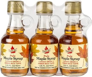 Turkey Hill Sugarbush 100% Pure Canadian Premium Grade A Maple Syrup, Clear Jug Amber Rich Taste (3 Pack, 40ml)