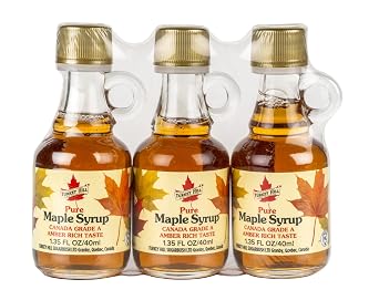 Turkey Hill Sugarbush 100% Pure Canadian Premium Grade A Maple Syrup, Clear Jug Amber Rich Taste 3 Pack, 40ml