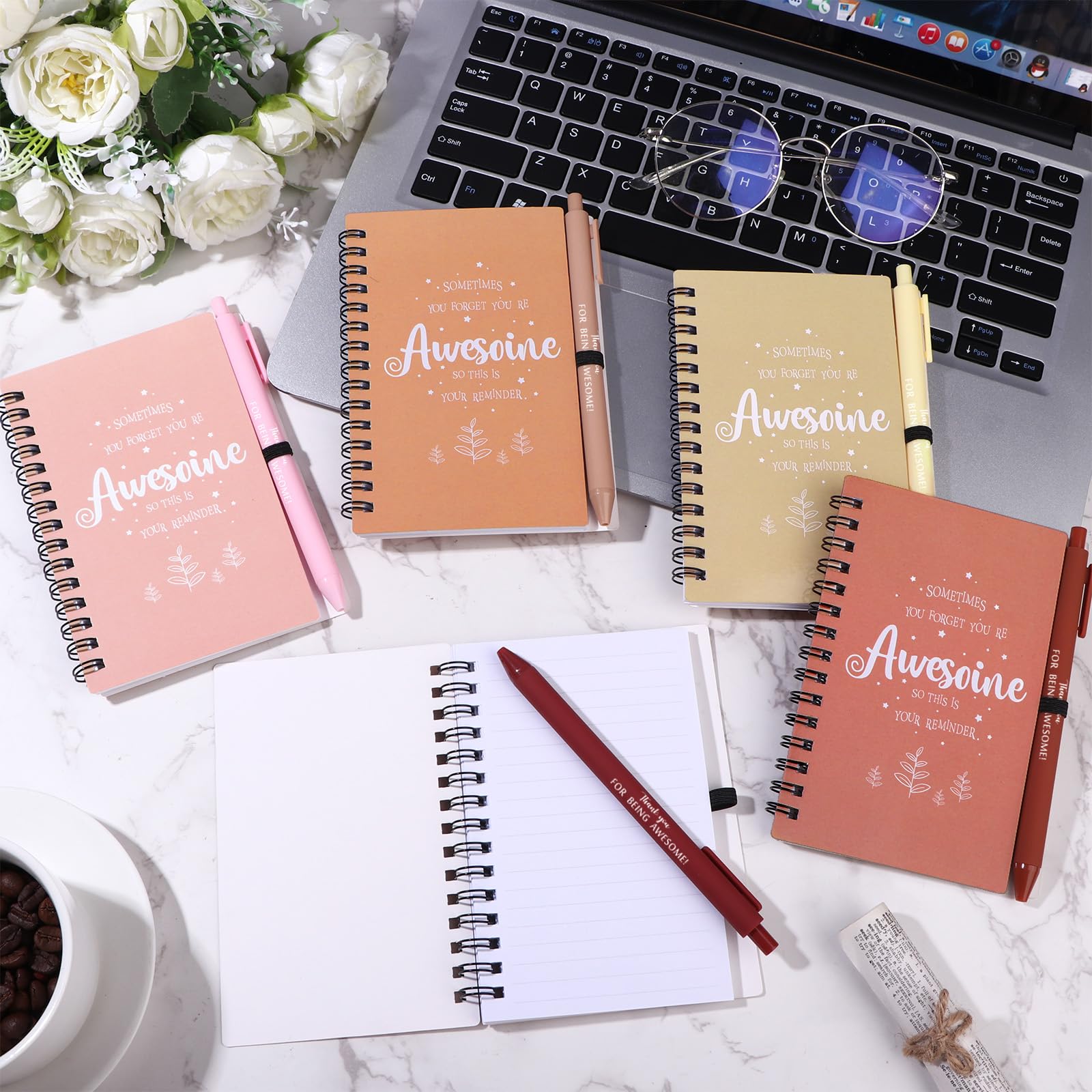 Augenstern 10 Sets Employee Thank You Gifts Bulk Inspirational Notebook Journal with Motivational Pen Employee Appreciation Gifts for Coworkers Volunteer Nurse Teacher Team Staff Colleague Gift - Image 4