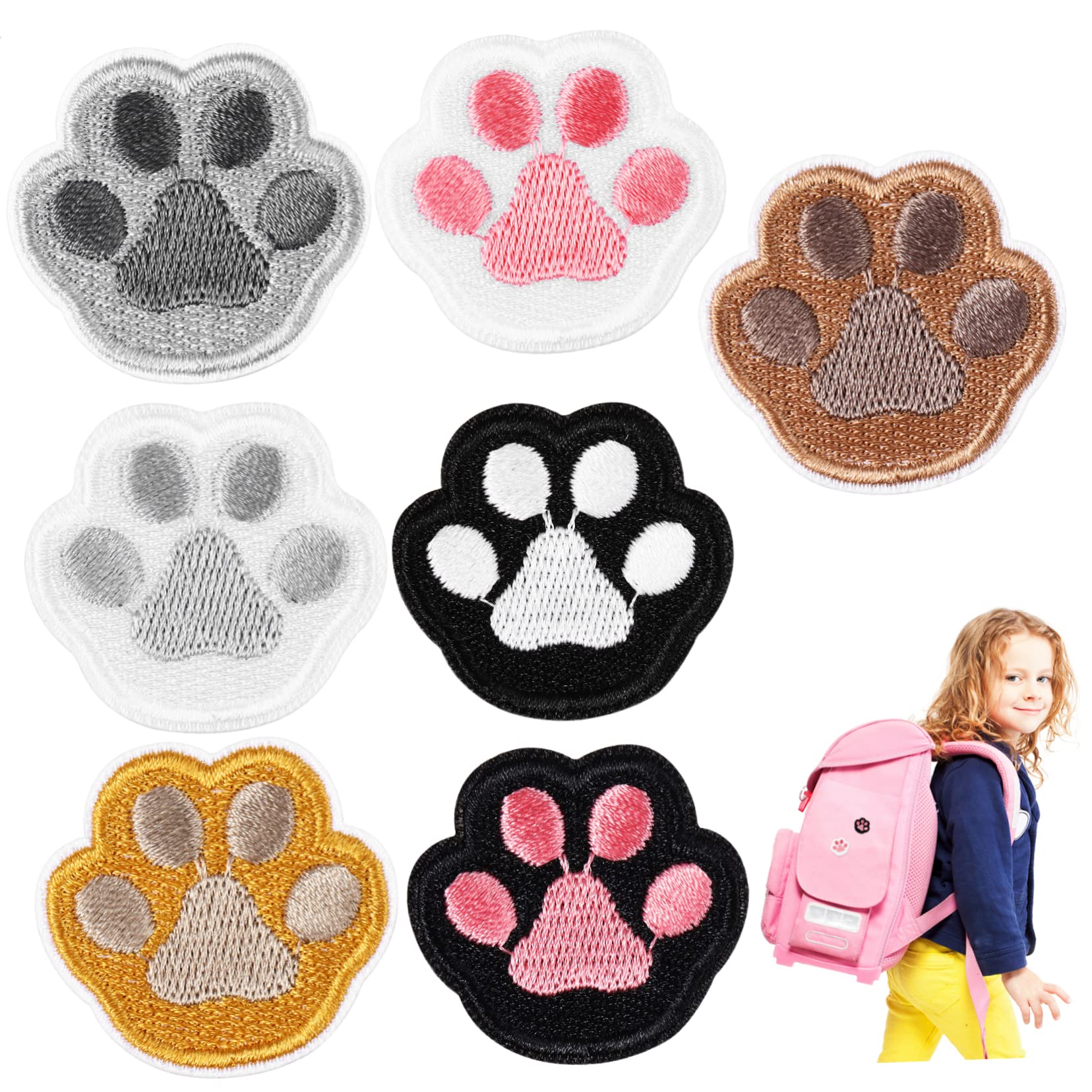 VILLCASE 98stücke Teiliges Hunde-pfoten Aufnäher Selbstklebende Aufbügelbare Patches Zur Reparatur Und Dekoration Von Kleidung Jeans Rucksäcken Und Hüten Aus Strapazierfähigem