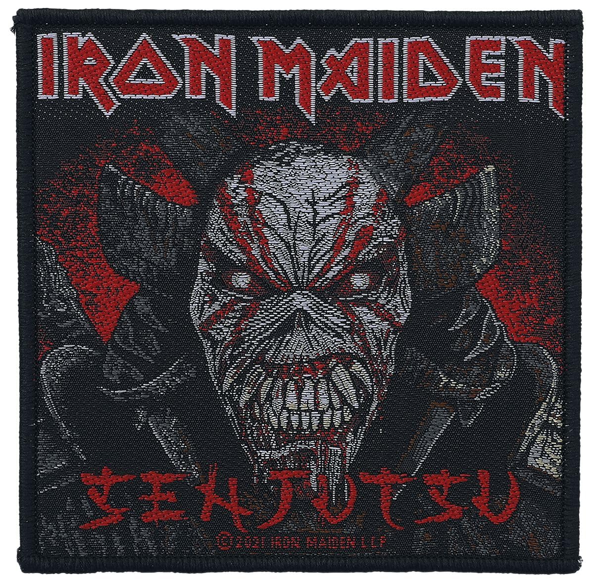 Iron Maiden Patch Senjutsu Back Cover Band Logo Official Black Woven