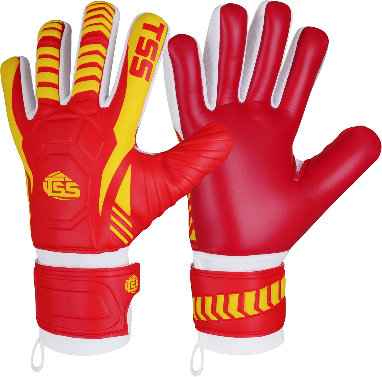 Soccer Goalie Goalkeeper Gloves for Adult &Youth high Performance Soccer Gloves with Pro-Teck Finger Spine Protection 4+3 MM Premium Latex Strong Grip for Toughest Saves (Black&Gold)