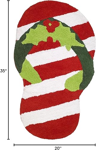 Miniatura 3 de Avanti Linens - Alfombra de baño, alfombra de baño de algodón, decoración de baño de vacaciones (colección Flamingo Jingle)