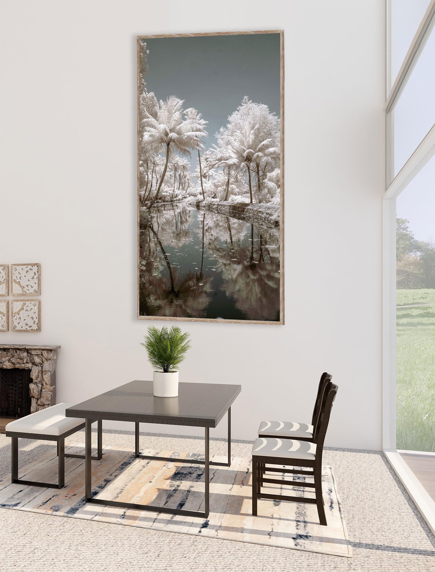 Instarry 5D Diamond Painting Großformat - Wasserfall Wald Motiv 100x50 Cm Für Wohnzimmer Deko