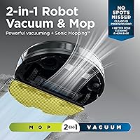 Vista 2 de Shark Plus 2in1 Robot Vacuum & Mop with Sonic Mopping, Home Mapping, HEPA Bagless Self Empty Base, CleanEdge, for Pet Hair, WiFi, Black/Mocha