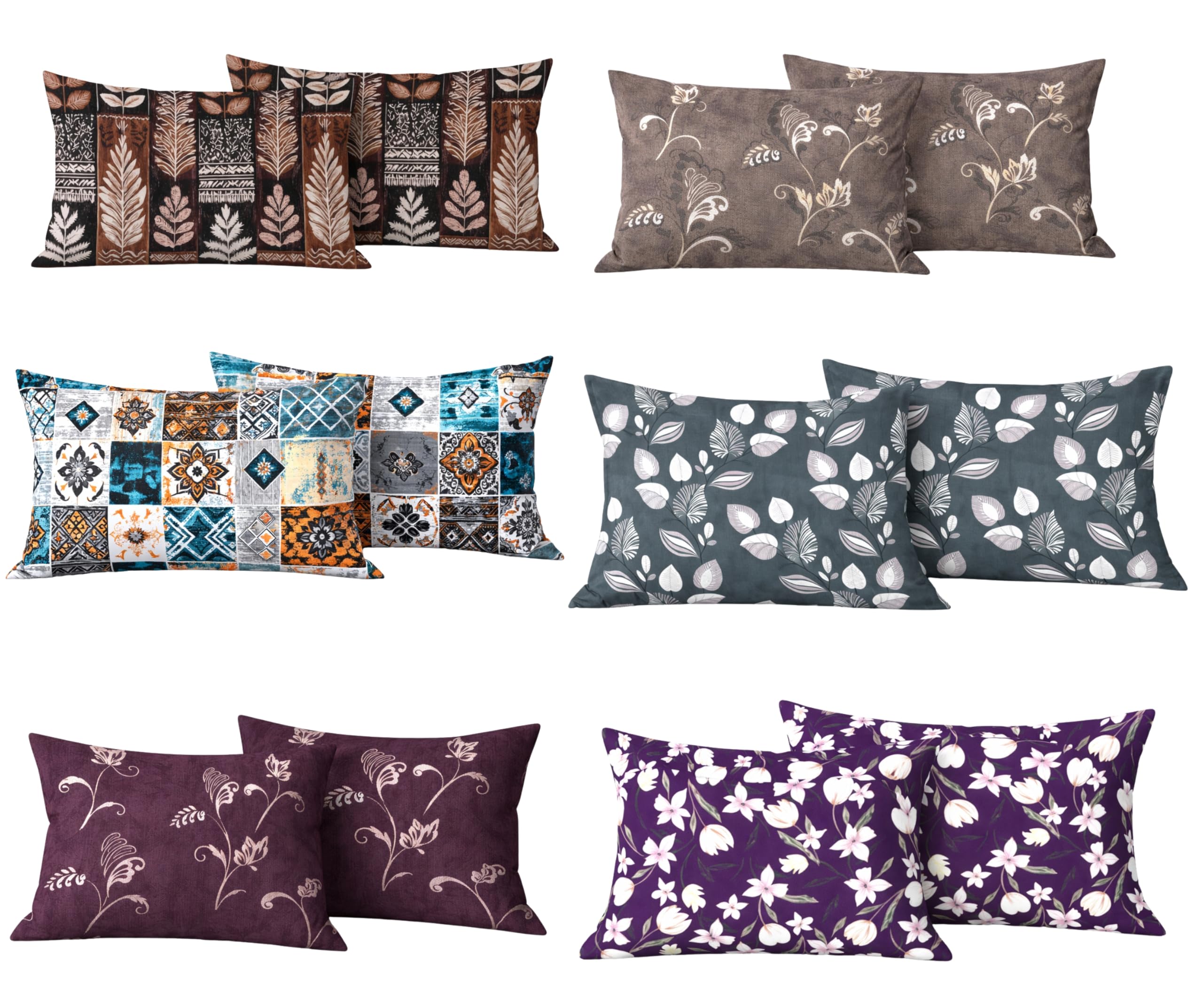 RD TREND Pillow Covers - Floral Cotton Set of 2 -21 RD TREND Pillow Covers - Floral Cotton Set of 2 -21