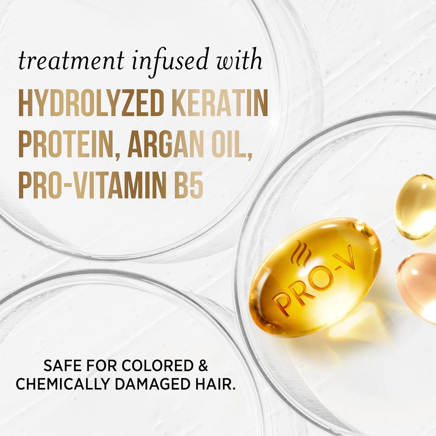 Pantene Keratin Leave-In Conditioner with Argan Oil, Protein Treatment for Dry, Damaged & Color-Treated Hair, Repairs Split Ends & Protects from Damage, Formaldehyde-Free, 8.4 Fl Oz - Image 5