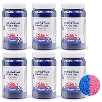 Vista 10 de Cuentas de gel de sílice indicadoras de azul a rosa, deshumidificador desecante reutilizable del gel de sílice de 2 libras