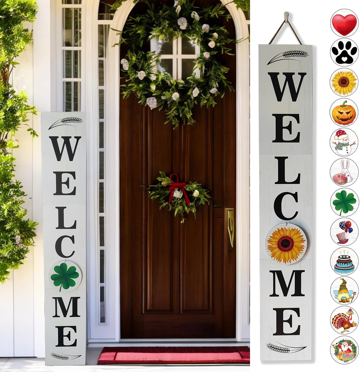 Amazon.com: Wind-withstand Tall Welcome Sign for Front Door Porch ...