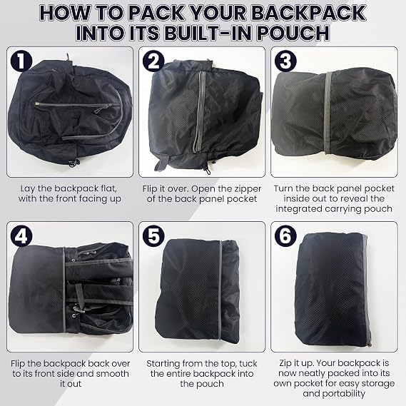 30L Foldable Waterproof Lightweight Rucksack for Men Women