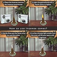 Vista 103 de TRUMIRI Copal Incense Cones - Total 20 Cone Incense - Dual Pack of 10 Insence Cones - Incense Cones Scented - Cone Incense Scents - Insense Cones