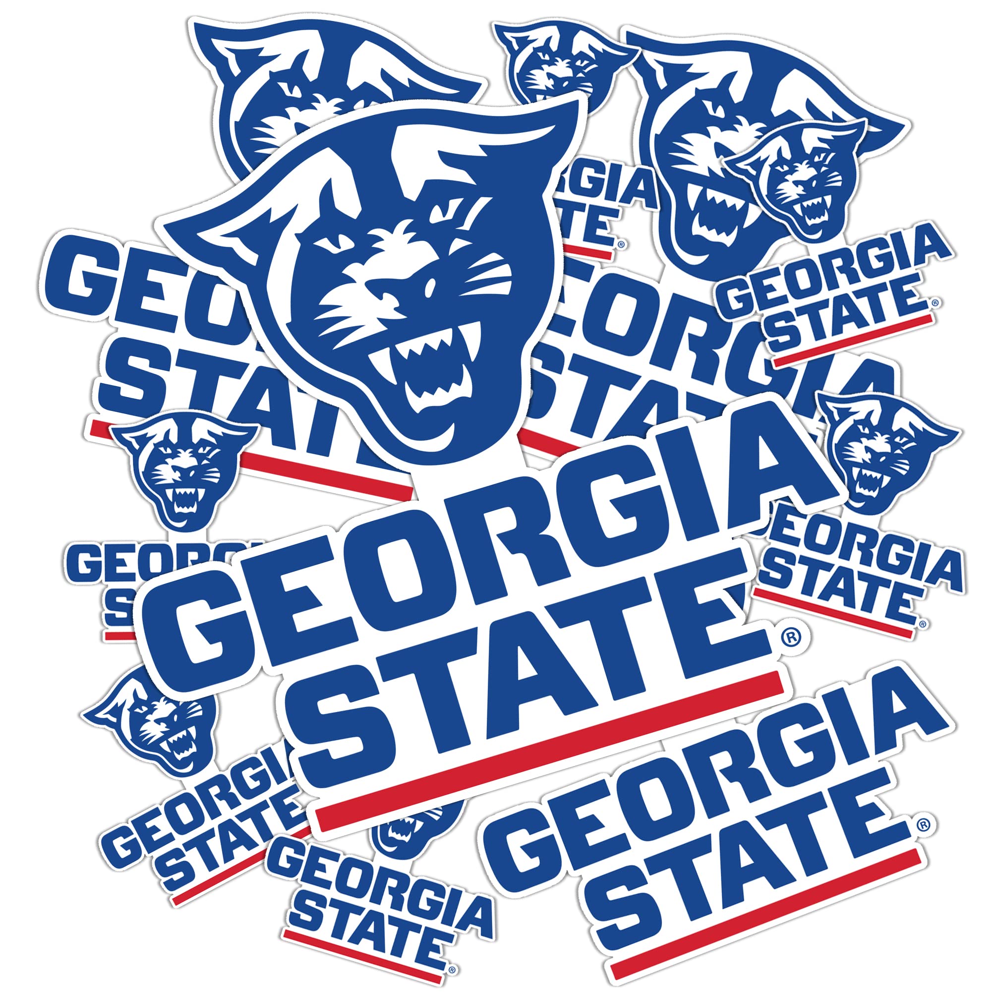 Desert Cactus Georgia State University GSU Panthers Sticker Pack - Vinyl Decals For Laptop, Car, Bottle