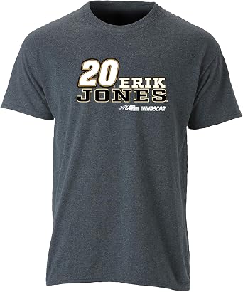 NASCAR Joe Gibbs Racing Mens Ouray Short Sleeve Tee, Graphite/Bold, X-Large