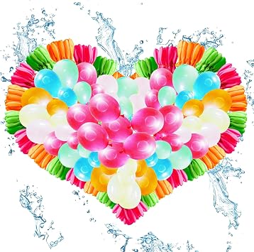 540P Rapid-Fill Self-Sealing Water Balloons Easy to Fill Use,Multicolour Water Balloons Rapid-tying sealing,Summer Fun Splash Waters Balls for Outdoor Games,Kid Adult Parties and Backyard WaterFights