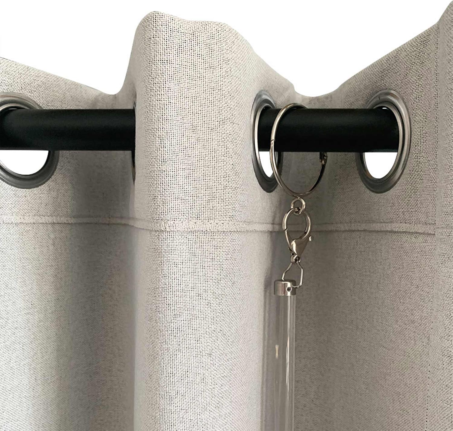 CURTARRA Bob Clear Acrylic Drape Wands Set of 2pcs