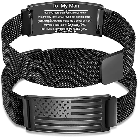 Bracelet for Men/Husband/Uncle/Bonus Dad/New Dad/Papa/Stepdad,American Flag Bracele...