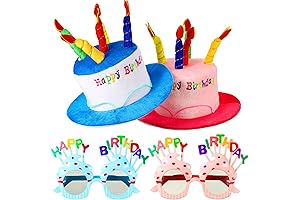 Birthday Sunglasses for Women, 2 Pairs Sweet Cream Birthday Cake Glasses for Adults