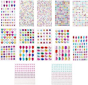Vicloon heldere Strass Stickers,4 vellen 3090 stuks Strass Vicloon heldere Strass Stickers,4 vellen 3090 stuks Strass