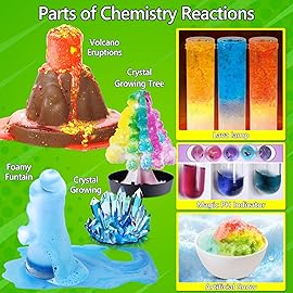UNGLINGA 272 Experiments Science Kit for Kids, Chemistry Set, S.T.E.M Toys Boys Girls Birthday Gifts, Volcano, Crystal, Magic, Physics Lab Educational Learning Project