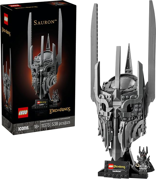 LEGO Icons El Señor de los Anillos: Casco de Sauron – Objeto de Decoración Colec