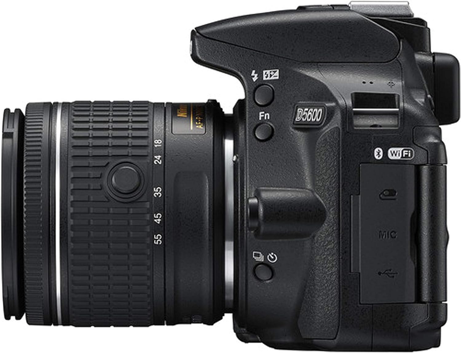 Get Cheap Price Nikon D5600 DSLR Camera with 18-55mm VR Lens + 32GB Card, Tripod, Case, and More (18pc Bundle)