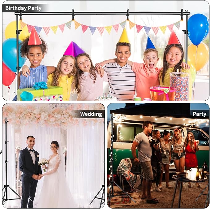 Kit de Soporte para Fondos Fotográficos 10x10FT Ajustable miniatura 2