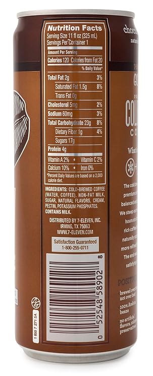 7-Select Premium Cold Brew Coffee-Chocolate Mocha, 11 Ounce Cans (12 Pack)
