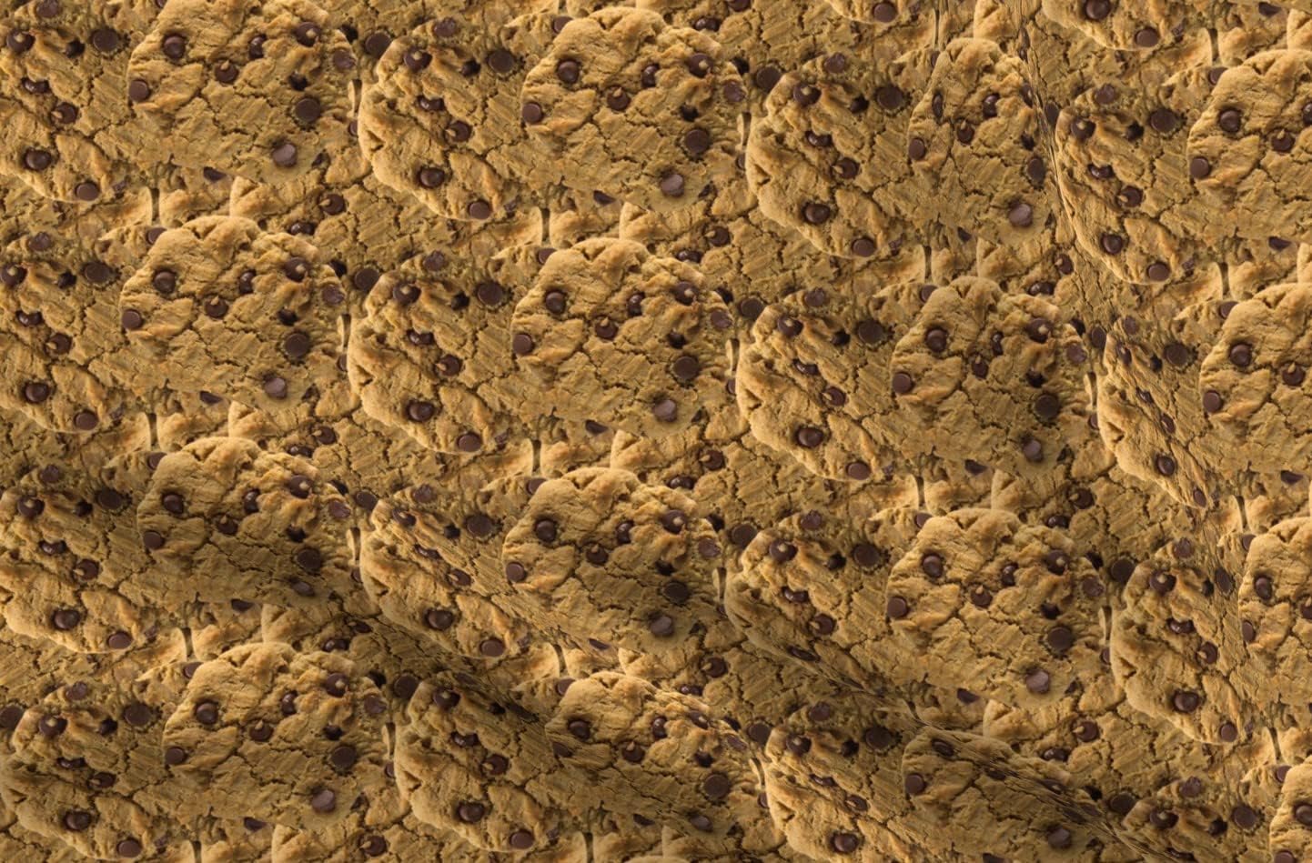Spoonflower Fabric - Chocolate Cookie Cookies Kitchen Baking Sweet Food Printed on Petal Signature Cotton Fabric Fat Quarter - Sewing Quilting Apparel Crafts Decor