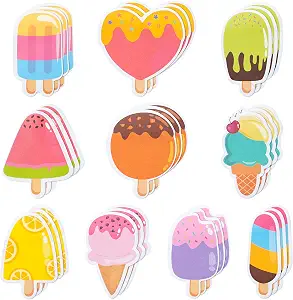 Xqumoi 30 Pack Ice Cream Sticky Notes Summer Office School Supplies