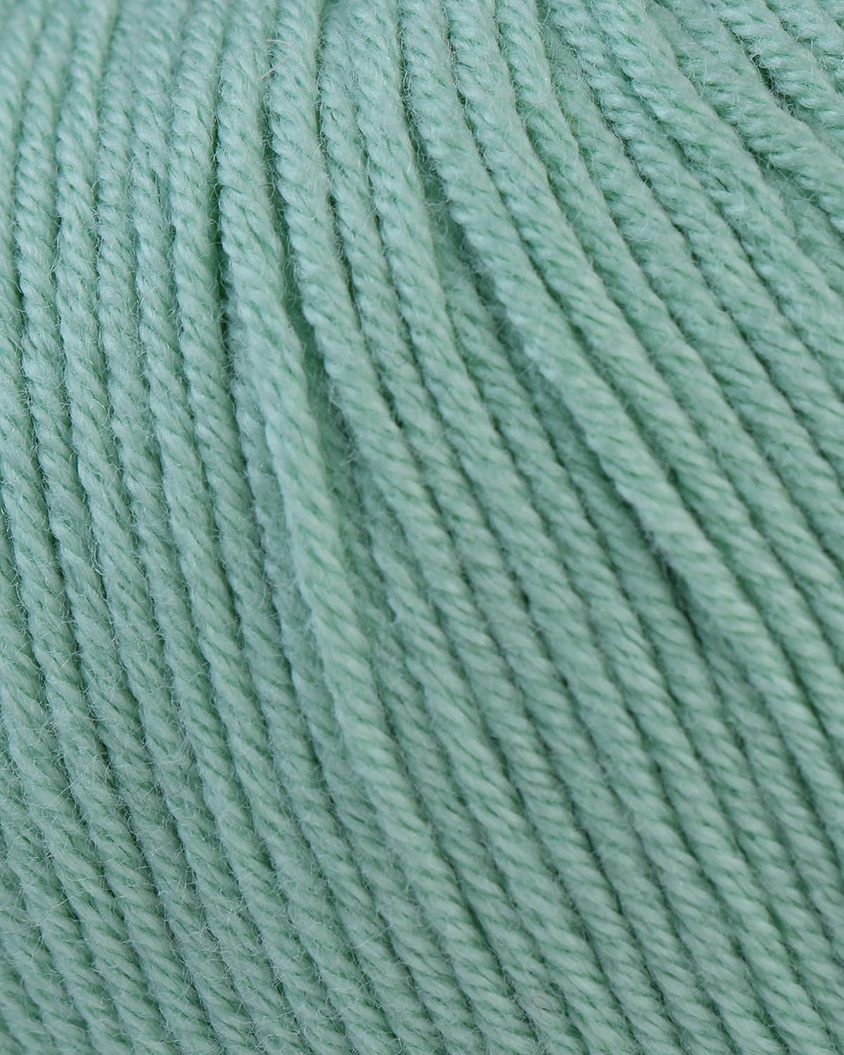 GAZZAL 4 Ball (Skein) Baby Cotton, 60 Cotton Each 1.76 Oz (50g) 150 Yrds (165m) Soft, 2 - Fine Baby Yarn, Soft and Popular (3425 - Pale Green)