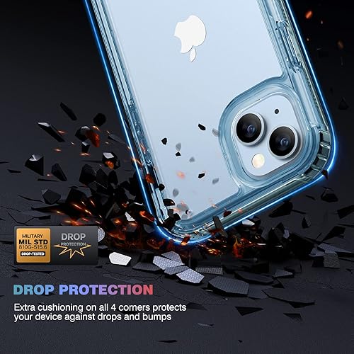 Miniatura 258 de Diaclara - Funda diseñada para iPhone 14 Pro Max, resistente, de cuerpo completo, con protector de pantalla sensible al tacto y antiarañazos + Blanco