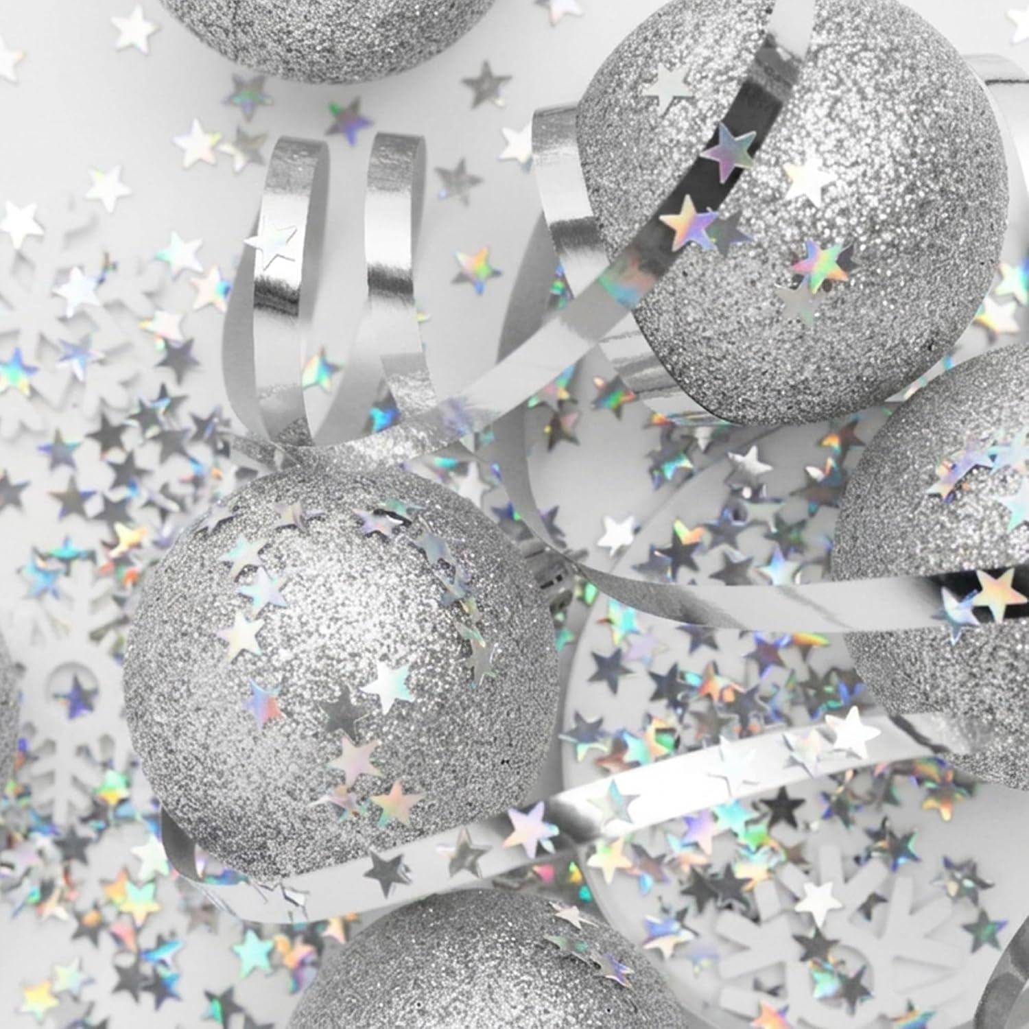 3mm Holographic Star Glitter Sequins for Resin Art – Iridescent Star-Shaped Flakes for Adult DIY Crafts, Tumblers, Nail Art, Scrapbooking & Shaker Cards – 0.7oz (20g) Bag, Silver