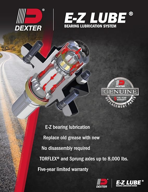 Dexter 3,500 lb Idler Trailer Axle Kit 85 Hub Face / 70 Spring Center 5 on 4.5 Bolt Pattern Includes Leaf Springs, U-Bolt, Hanger Kit & ST205/75R15 Tires & Wheels Made in USA