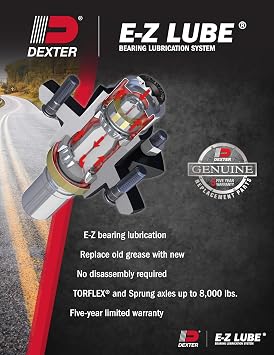Dexter 3,500 lb Idler Trailer Axle Kit 85 Hub Face / 70 Spring Center 5 on 4.5 Bolt Pattern Includes Leaf Springs, U-Bolt, Hanger Kit & ST205/75R15 Tires & Wheels Made in USA
