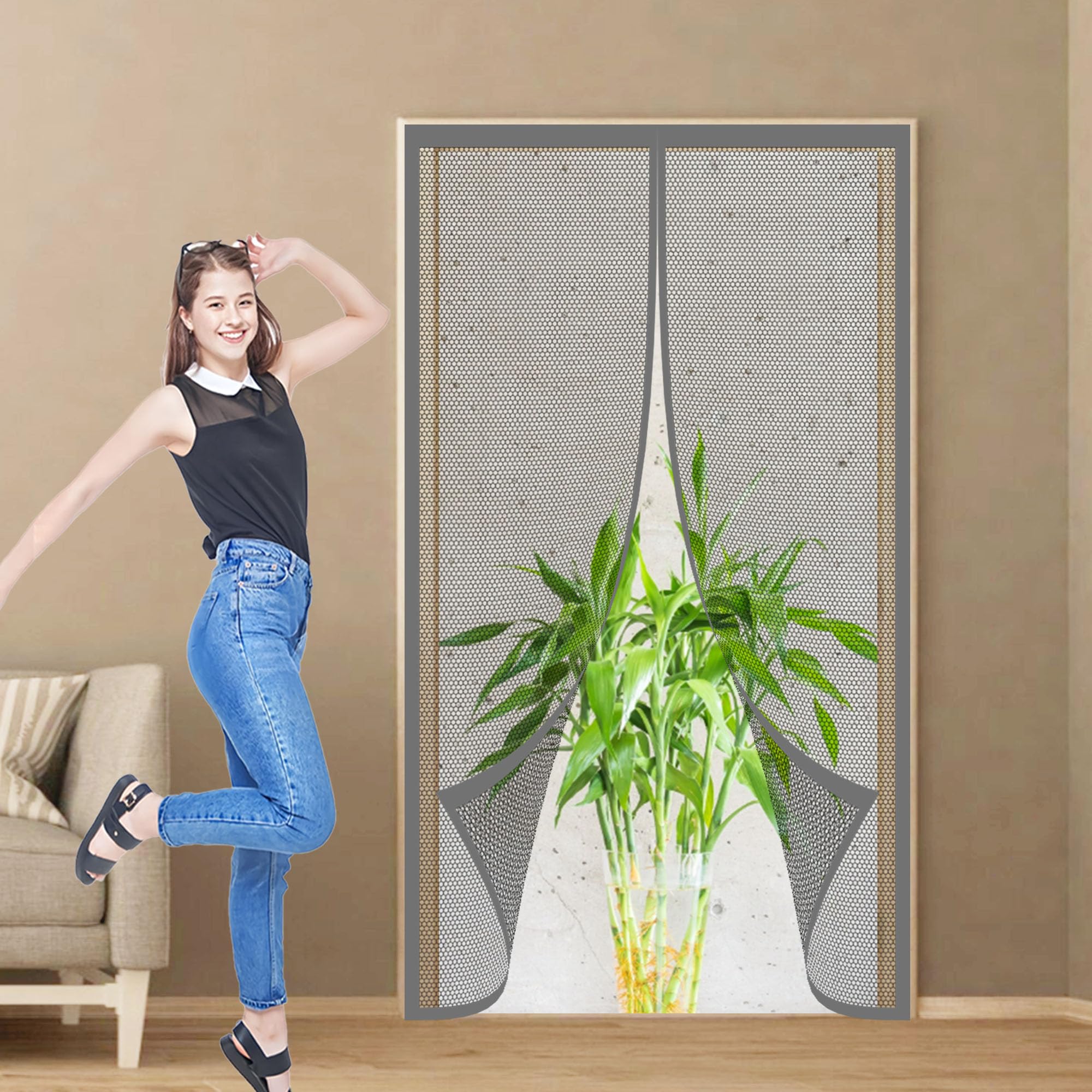 Moustiquaire porte 138 x 202 cm pour aérer votre terrasse sans moustiques