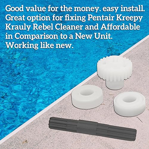 Miniatura 7 de Piezas de ruedas limpiadoras de piscinas 360290 Kit de accionamiento derecho de repuesto para Pen-tair Rebel, Pen-tair Kreepy Krauly Rebel y Kreepy