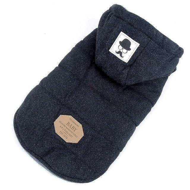 Foto 3 de 8 de Ranphy Chaquetas de forro polar de algodón para perros pequeños, sudadera con capucha para clima frío