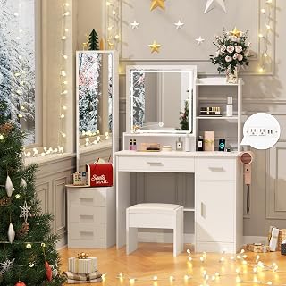 INTERGREAT Makeup Vanity With Lights And Mirror
