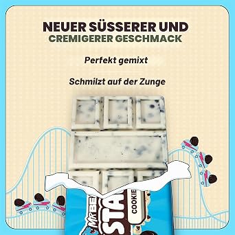 Feastables MrBeast Cookies & Cream - White Chocolate with Biscuit Pieces - Box of 10 - Ideal as a Gift (10 x 60 g)