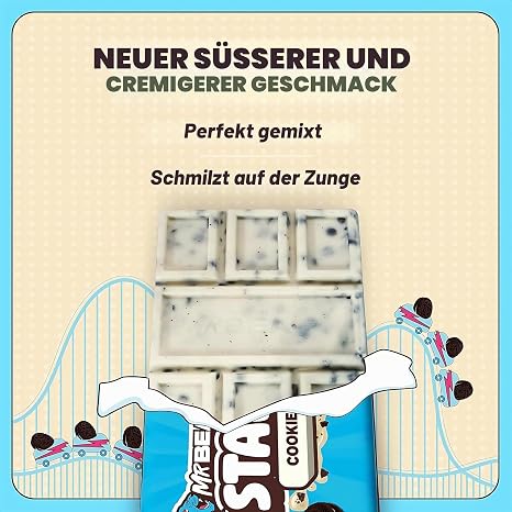 Feastables MrBeast Cookies & Cream - White Chocolate with Biscuit Pieces - Box of 10 - Ideal as a Gift (10 x 60 g)