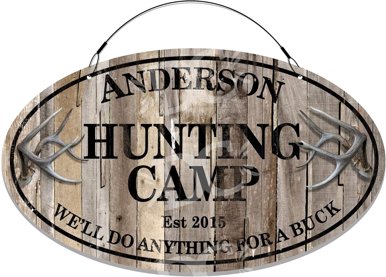 Hunting Shack Themed Deer Camp Small Size Welcome Sign