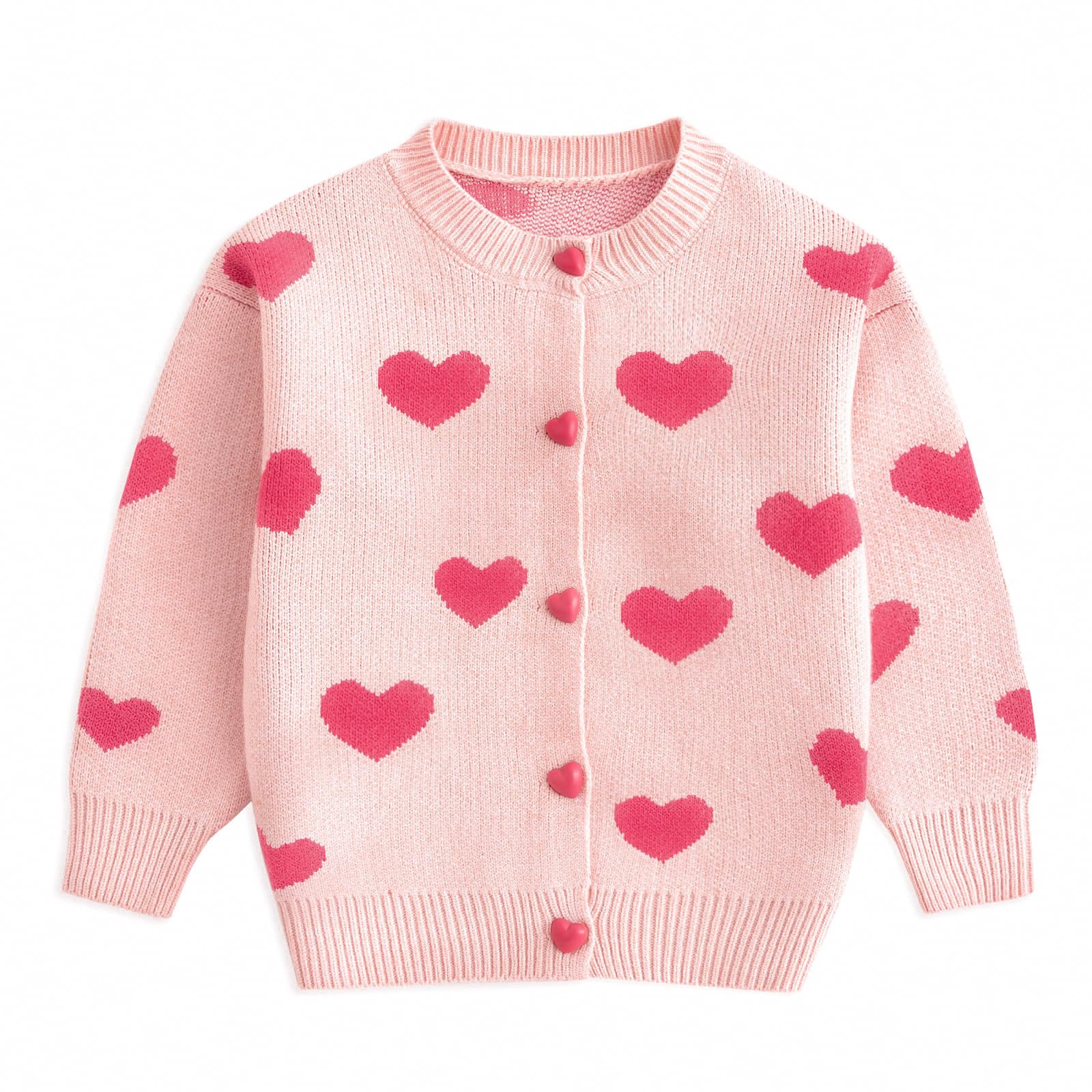 Curipeer Toddler Girl Sweater Cardigans, Long Sleeve Coat, 18M-9Y | Soft Warm Fabric, Spring and Fall Casual Wear, Little and Baby Girl