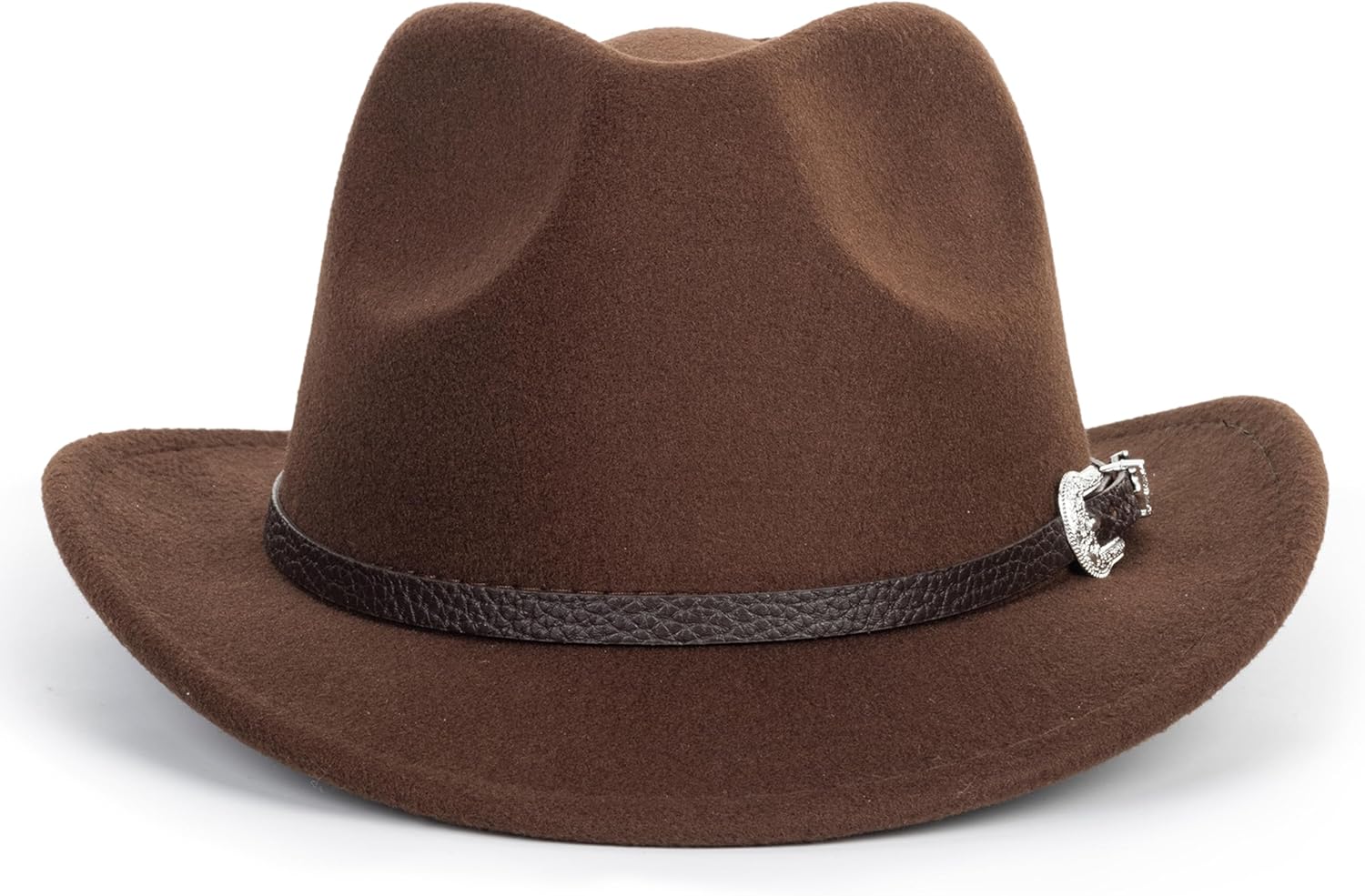 Kids Wide Brim Western Cowboy Cowgirl Hat - Boys Girls Felt Fedora Hats for 2-6 Years - Image 2