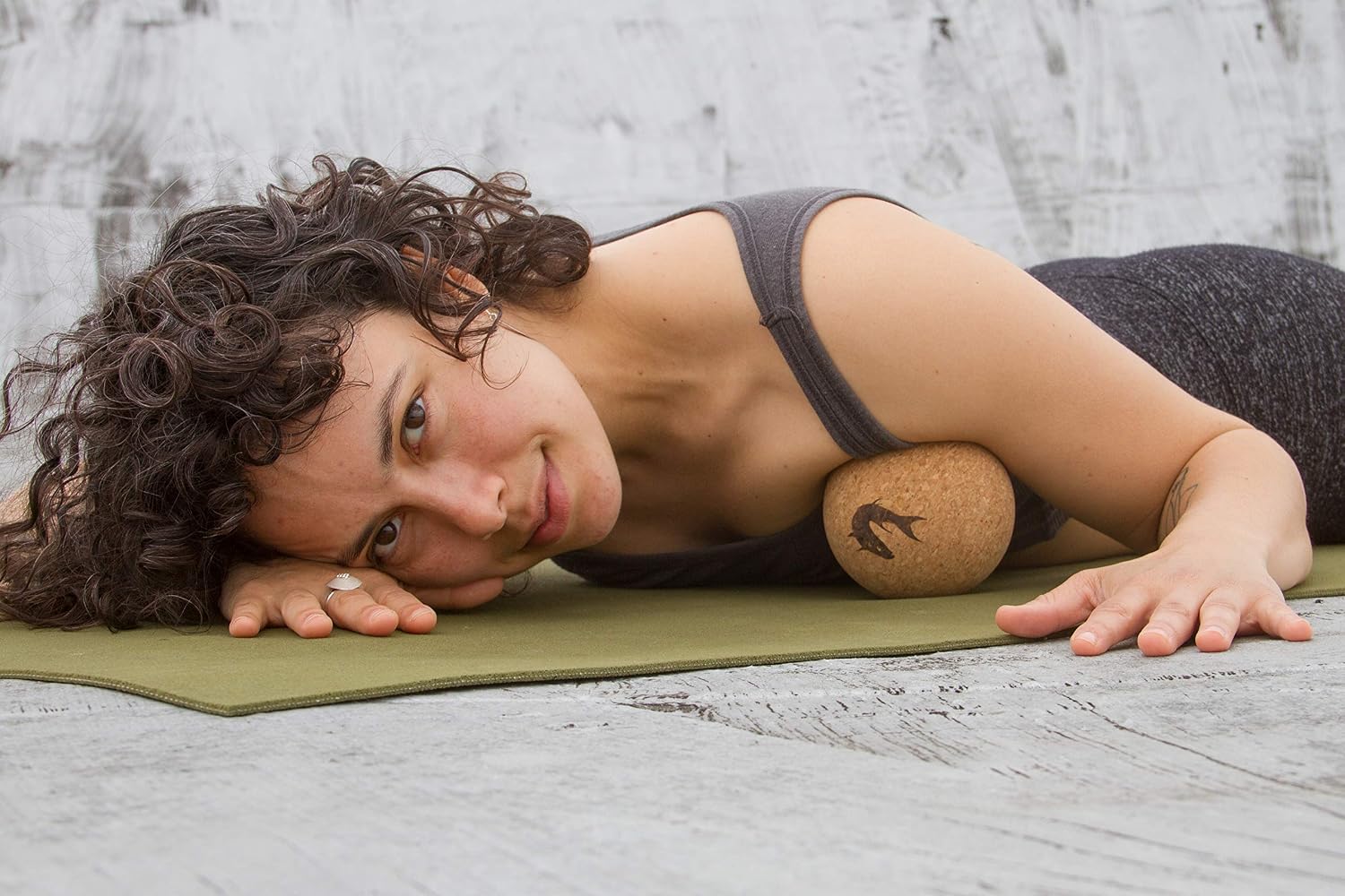 Aquanimous 4" Large Cork Massage Ball Natural Firm Ultra-Light Eco-Friendly Hips, Shoulders, Chest Large Massage Ball